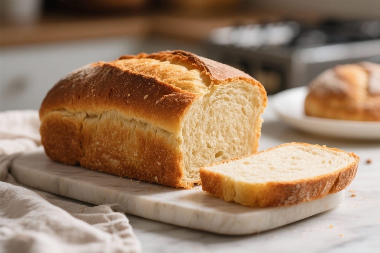 Bakery style bread at home - This bakery-style loaf is soft inside, golden on the outside, and perfect for toast, sandwiches, or