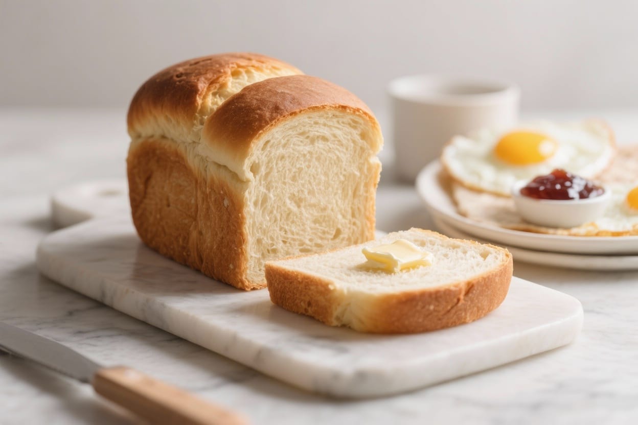 Breakfast bread easy recipe - It’s soft, slightly sweet, and perfect with butter, jam, or a fried egg