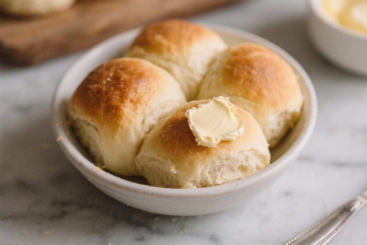 Buttery dinner rolls from scratch - You don’t need fancy equipment—just a bowl, some patience, and a little butter