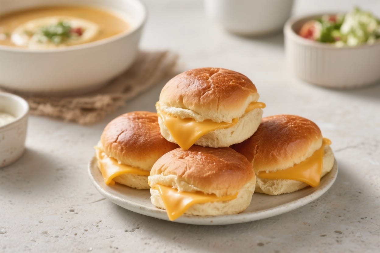 Cheese filled buns - You can serve them as a snack, a party appetizer, or alongside soup or salad for an easy meal