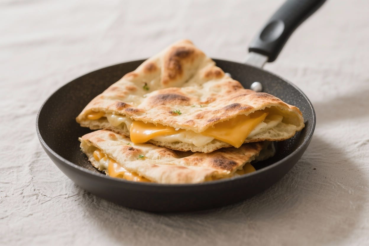 Cheese stuffed flatbread - You don’t need fancy ingredients or special equipment—just a bowl, a pan, and a little time