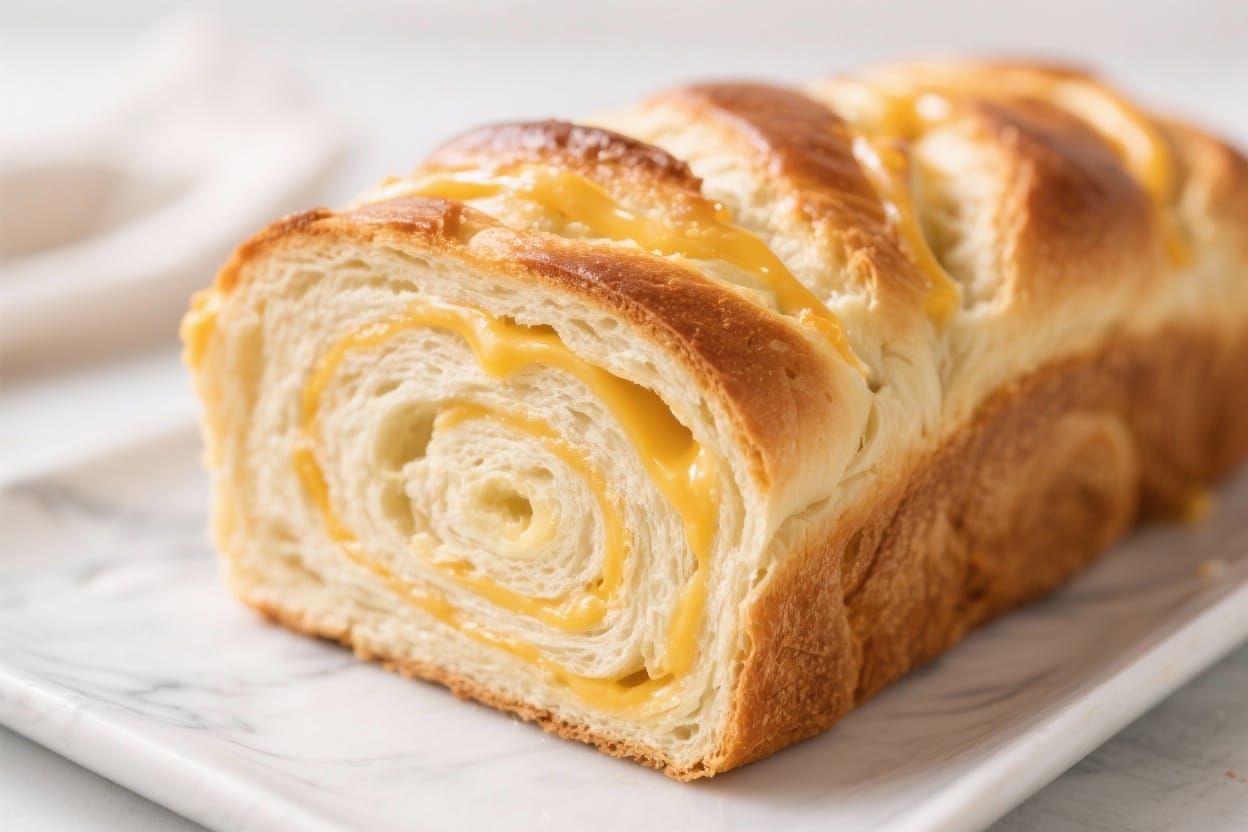 Cheese Swirl Bread Loaf – Soft, Savory, and Perfect for Snacking
