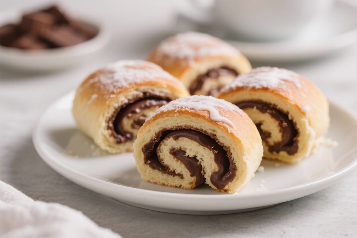 Chocolate filled sweet rolls - These chocolate filled sweet rolls are the kind of treat that makes a quiet morning feel special or