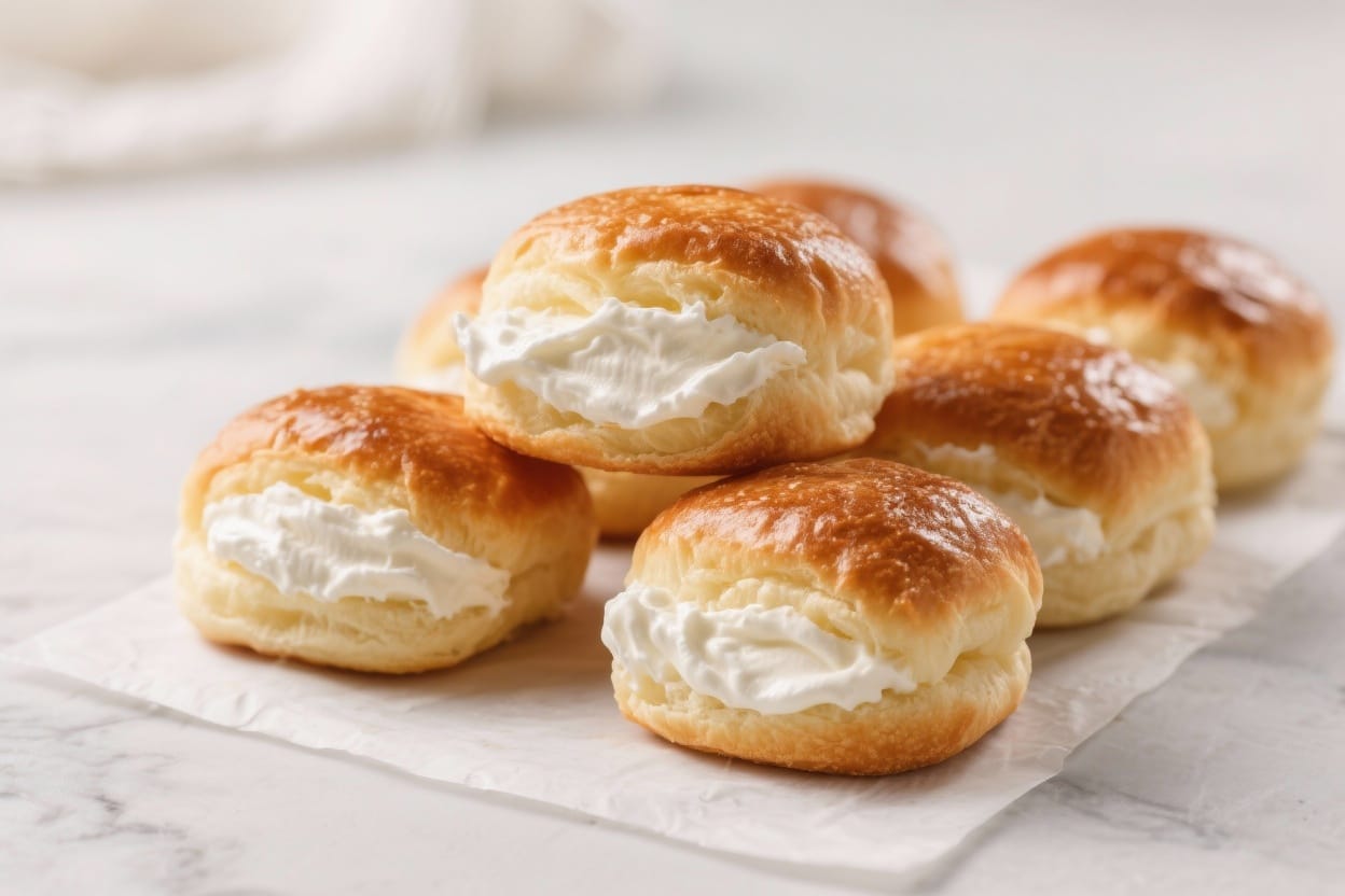cream filled pastry buns