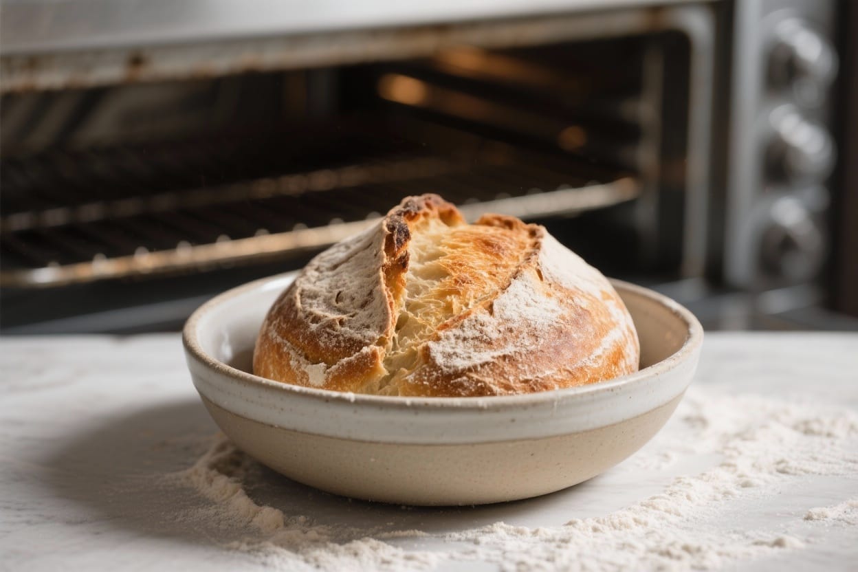 Crusty bread without bread machine - No bread machine, no fancy tools—just a bowl, some patience, and a hot oven