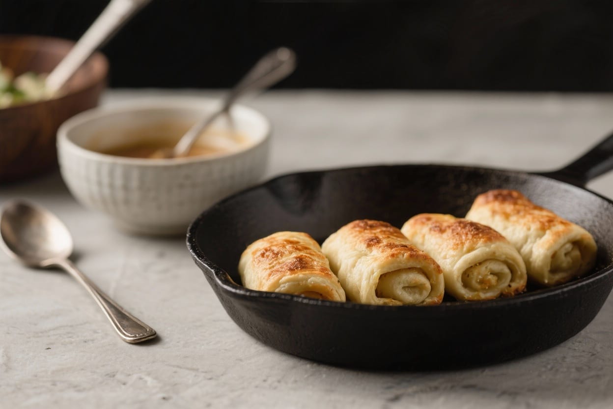 Easy pan rolls - You don’t need special equipment—just a bowl, a spoon, and a pan