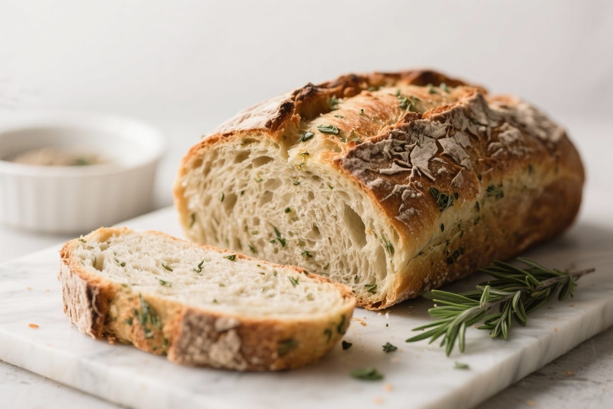 Herb bread loaf recipe - The aroma alone feels like a hug, and the crackly crust with soft, chewy crumb is hard to beat