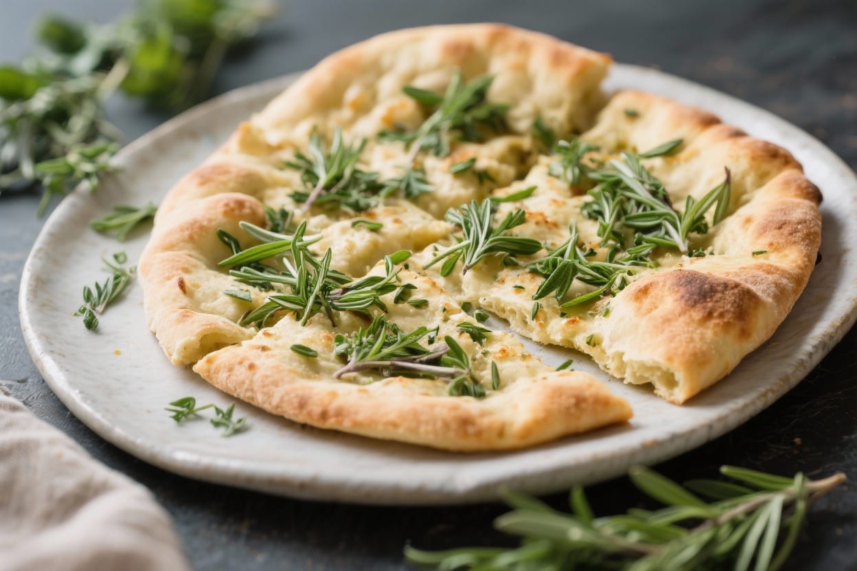 Herb flatbread recipe - This herb flatbread recipe is quick, flexible, and easy enough for a weeknight
