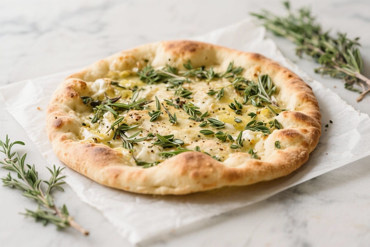 Herb flatbread recipe - You don’t need a mixer, a pizza stone, or a long rise