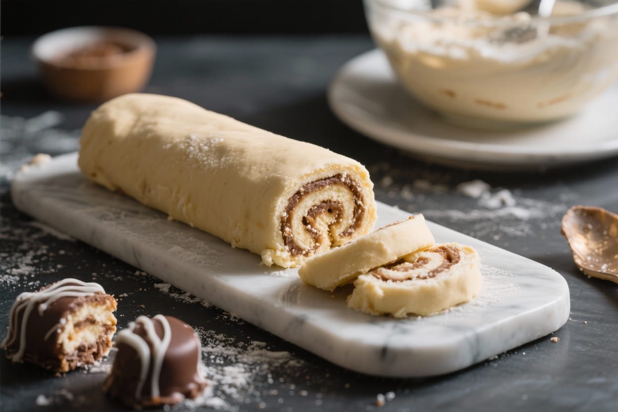 No bake dessert dough logs - You mix, roll, chill, and slice—no oven, no fuss