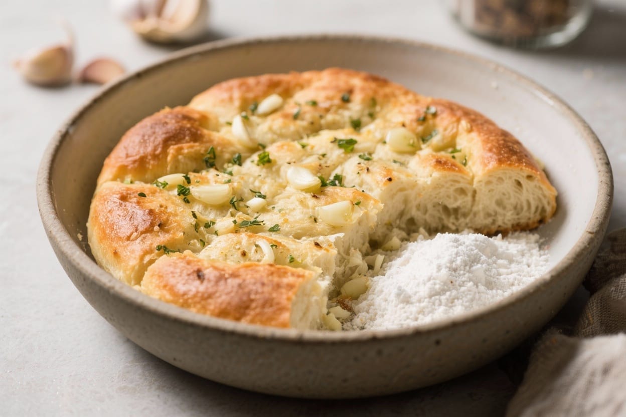 No yeast garlic bread - This no yeast garlic bread relies on simple pantry ingredients and comes together in one bowl