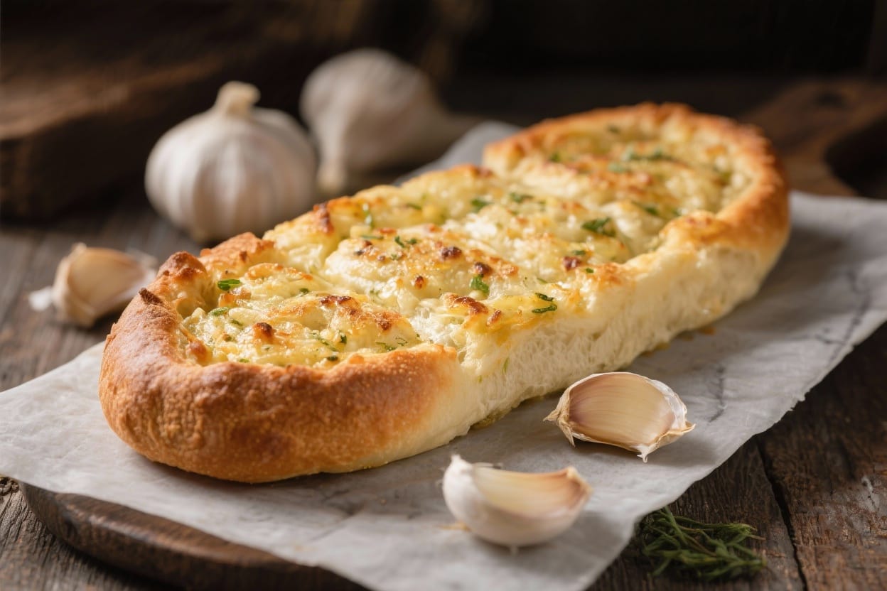 No yeast garlic bread - No proofing, no kneading, and no waiting around