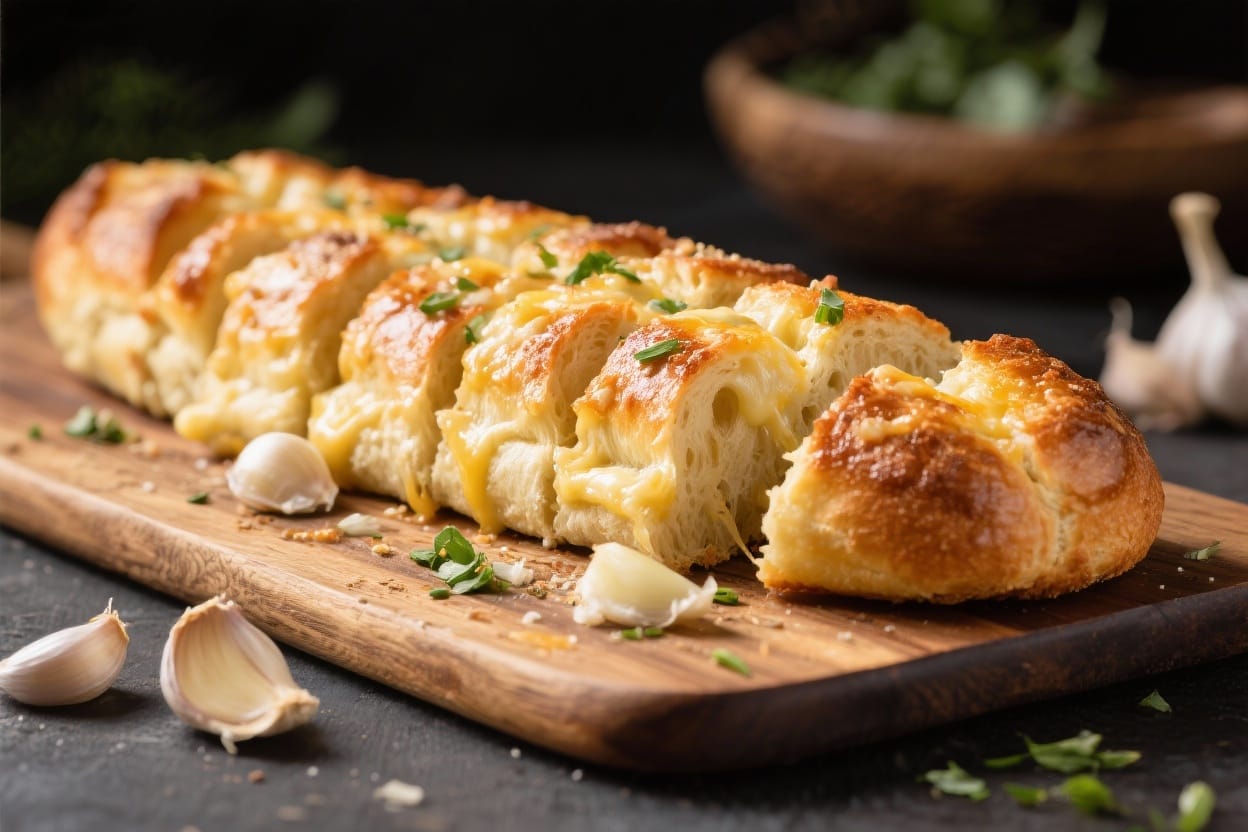 Pull apart garlic bread recipe - Pull Apart Garlic Bread Recipe - Buttery, Cheesy, and Perfect for Sharing Garlic bread that pulls ap