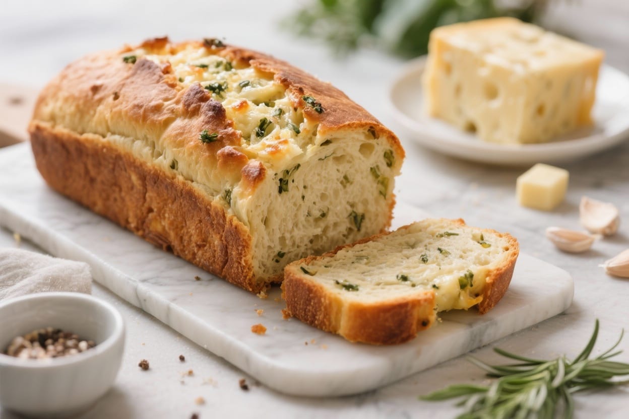 Savory cheese bread loaf - You don’t need to be a pro baker to make it—just a few pantry staples and a little patience