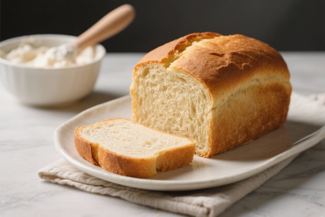 Simple breakfast bread - You can mix it by hand, and it bakes up golden with a tender crumb