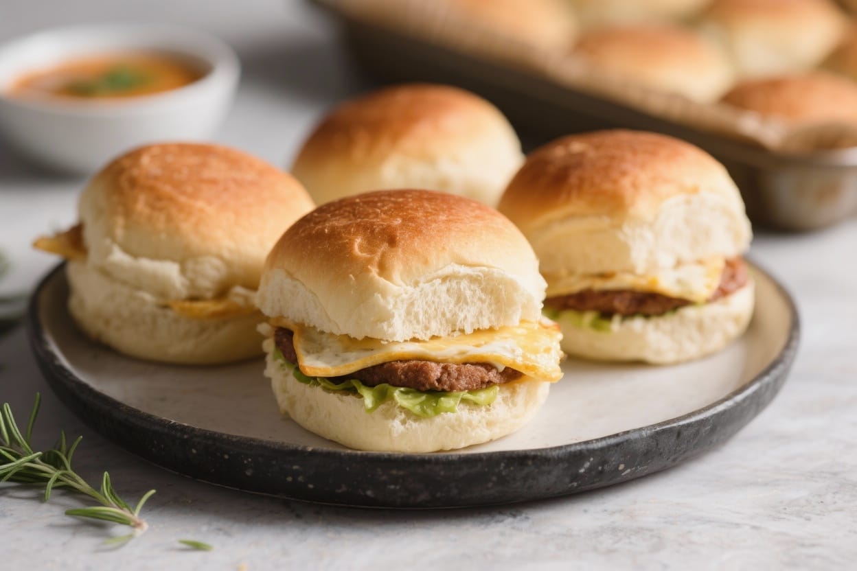 Simple no yeast buns - They’re perfect for quick breakfast sandwiches, soup sides, or an easy bake on a busy weeknight