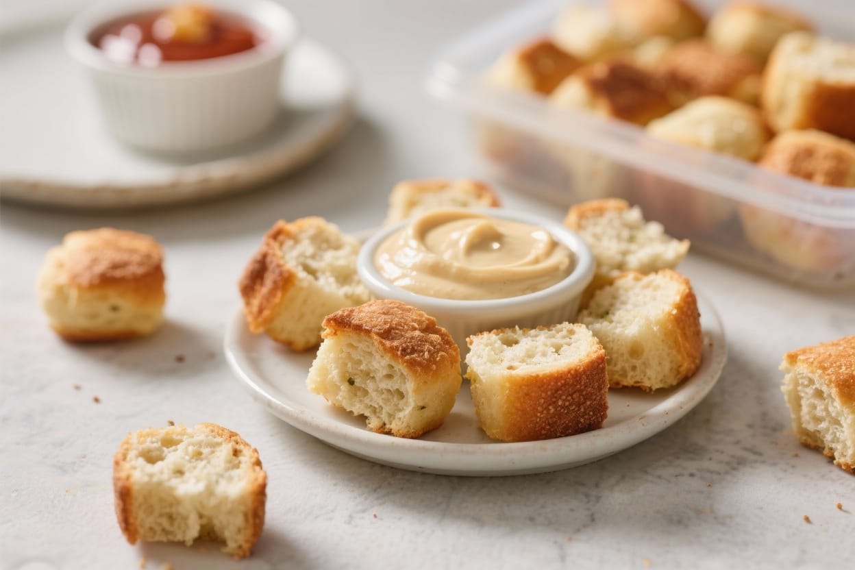 Snack bread bites - You can serve them with a dip for game night, pack them in lunchboxes, or keep a batch in the freeze