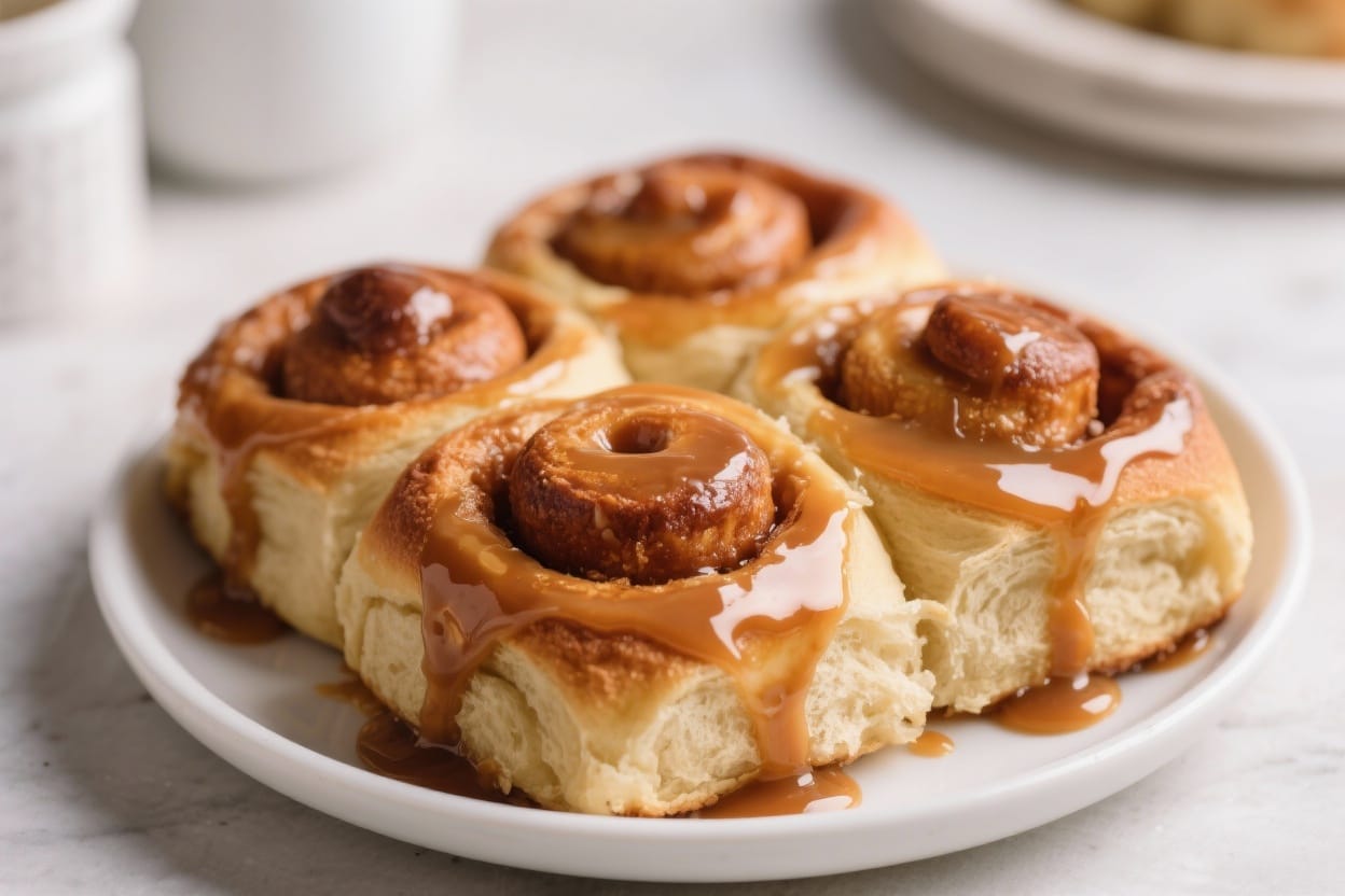 Sticky buns with caramel glaze - Sticky Buns With Caramel Glaze - Soft, Gooey, and Irresistible There’s nothing like pulling a warm p