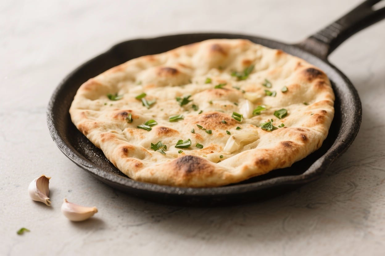 Stovetop Garlic Flatbread – Quick, Soft, and Packed With Flavor