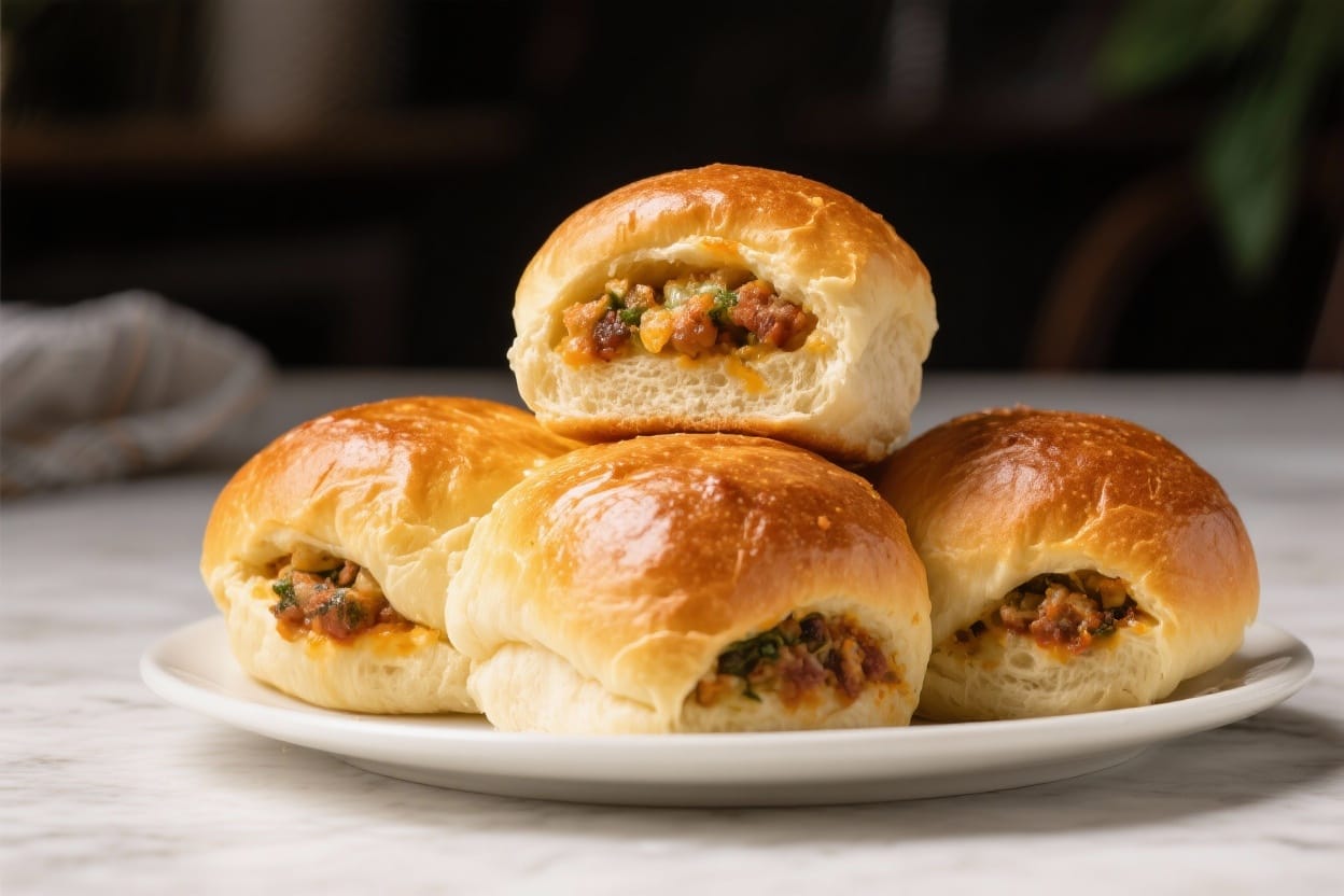 Stuffed bread rolls - Golden on the outside, soft on the inside, and full of flavor, they’re a win for weeknights, parties