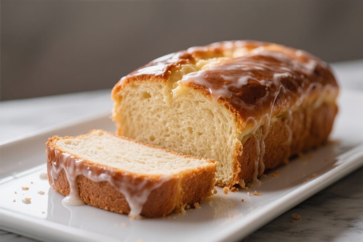 Sweet bread loaf with glaze - Sweet Bread Loaf With Glaze - Soft, Simple, and Comforting This sweet bread loaf with glaze is the k
