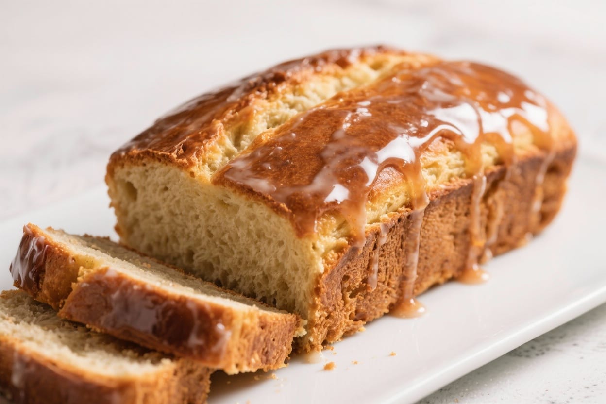 Sweet bread loaf with glaze - The glaze adds a lovely finish without being too heavy, and it comes together quickly with pantry st