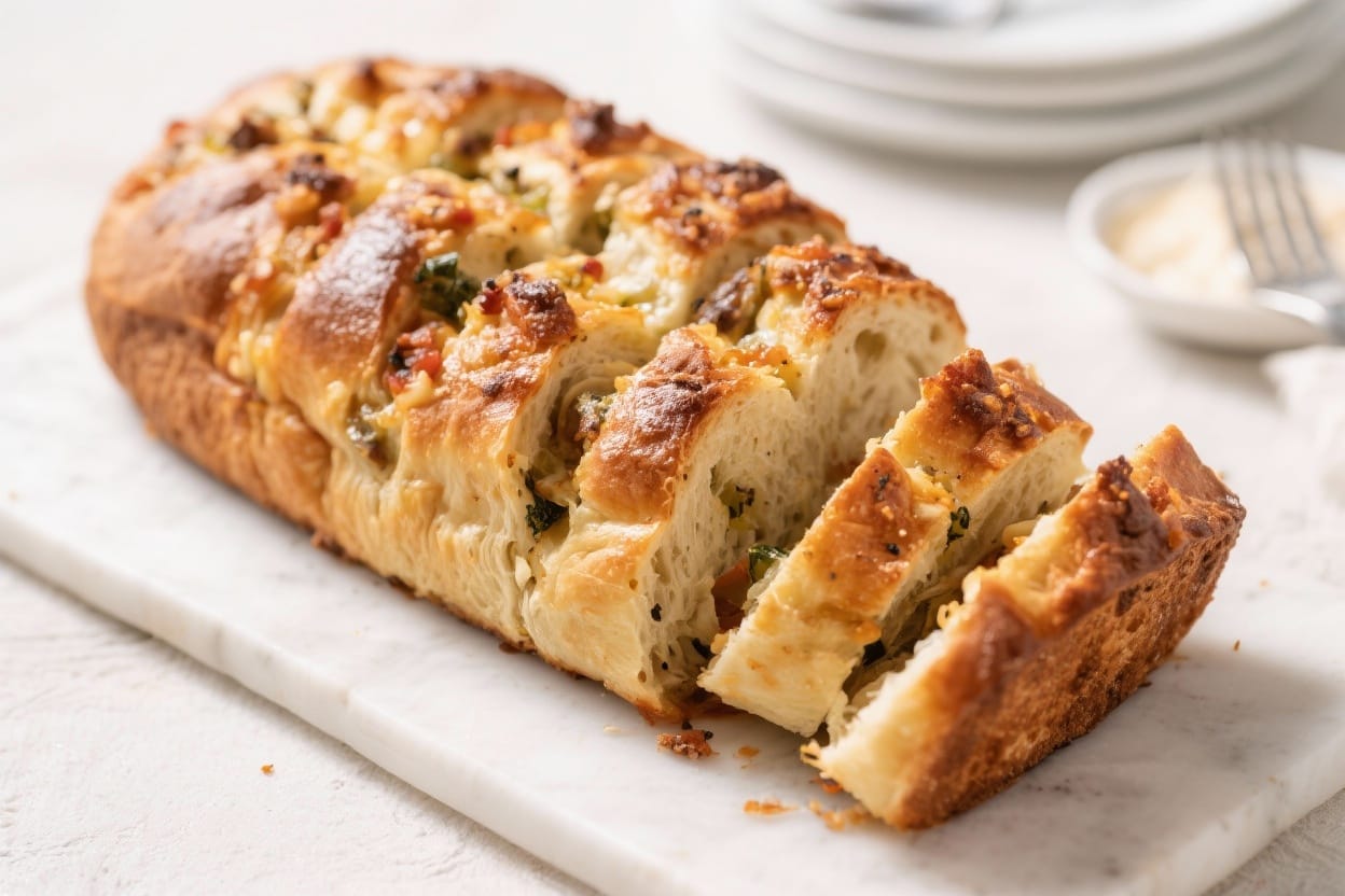 Savory Pull-Apart Bread – A Warm, Shareable Crowd-Pleaser