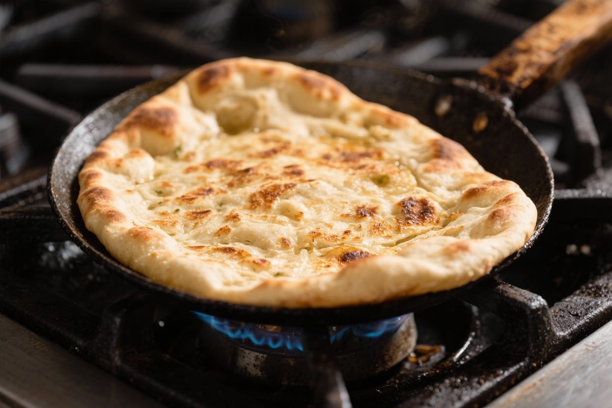 No-Yeast Flatbread Cooked On The Stove – Quick, Soft, and Simple