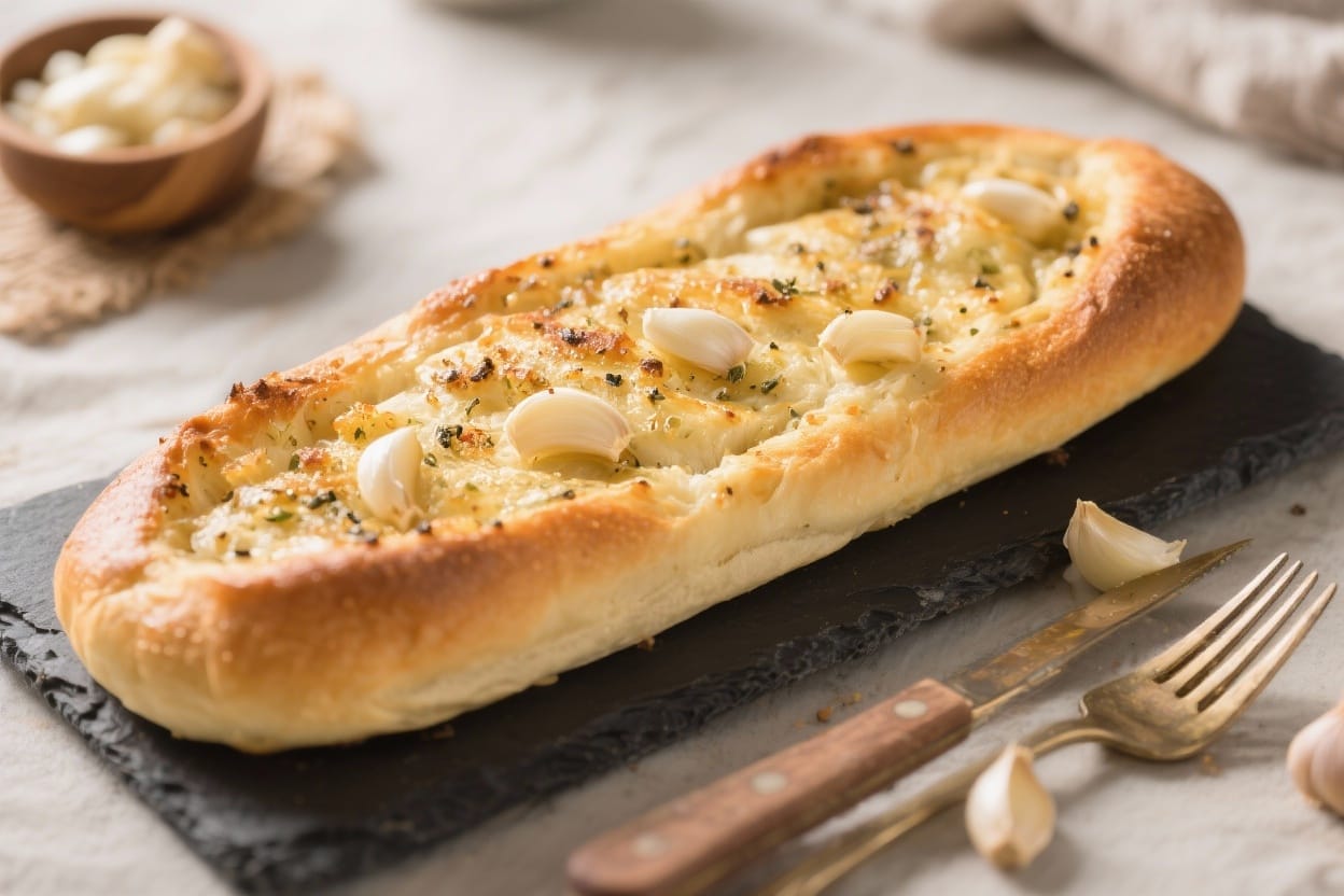 No-Yeast Garlic Bread – Quick, Soft, and Flavorful