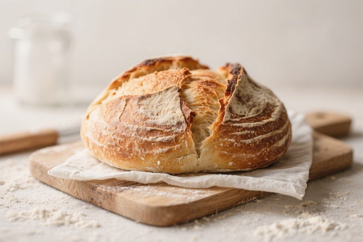 Easy no knead artisan bread recipe - This easy no knead artisan bread recipe gives you that bakery-style crust without special equipment