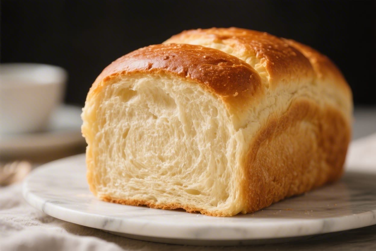 Fluffy brioche bread loaf recipe - It’s soft, rich, and slightly sweet, with a golden crust that smells like a bakery on a Sunday morni