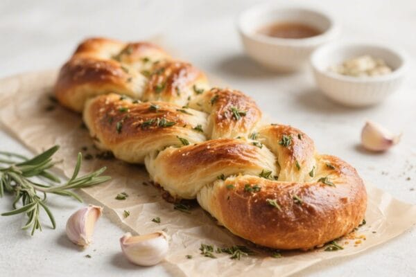 Garlic Herb Braided Bread Recipe – Soft, Fragrant, and Perfect for Sharing