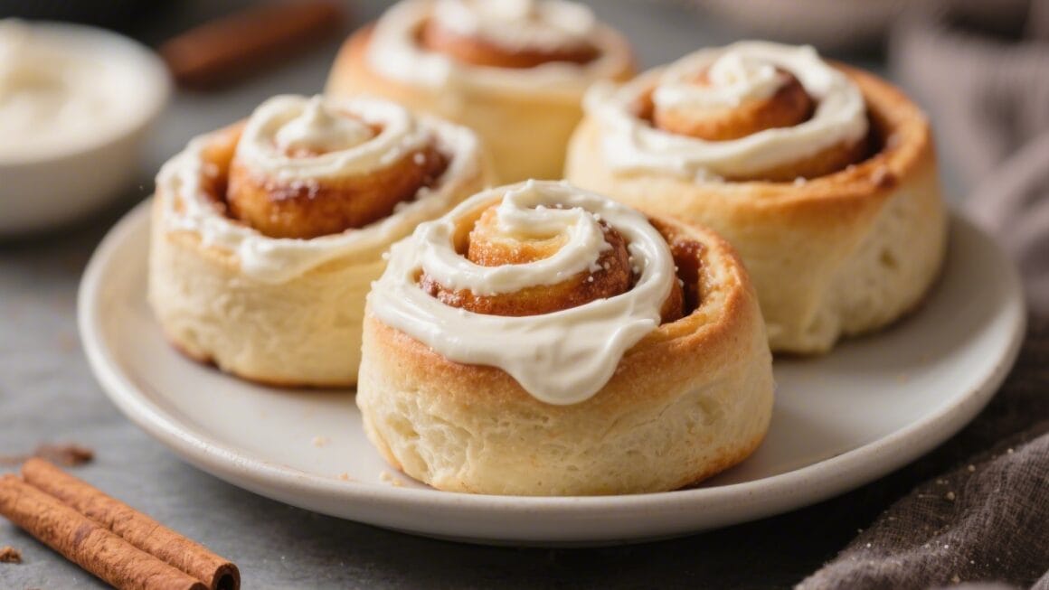 quick cinnamon rolls with cream cheese icing