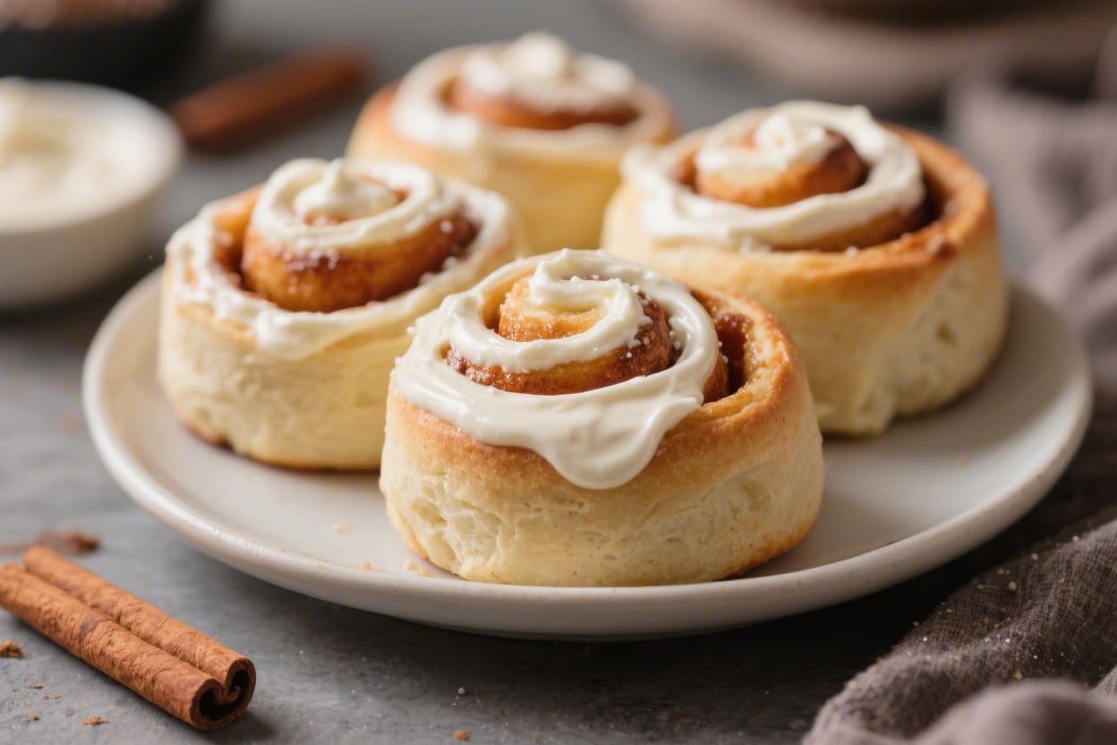 quick cinnamon rolls with cream cheese icing