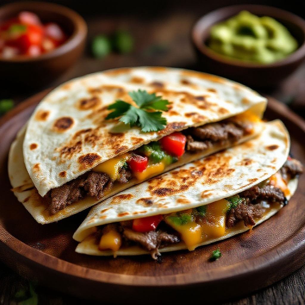 Beef quesadilla with soft tortilla dough - This beef quesadilla with soft tortilla dough brings the best of both worlds: homemade tortillas tha