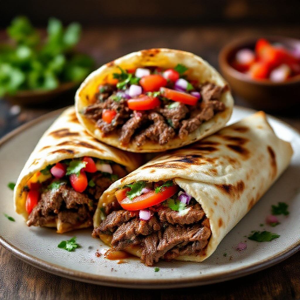 Beef shawarma pita pockets recipe - Tender, marinated beef, warm pita, and bright, crunchy toppings come together fast and taste like yo