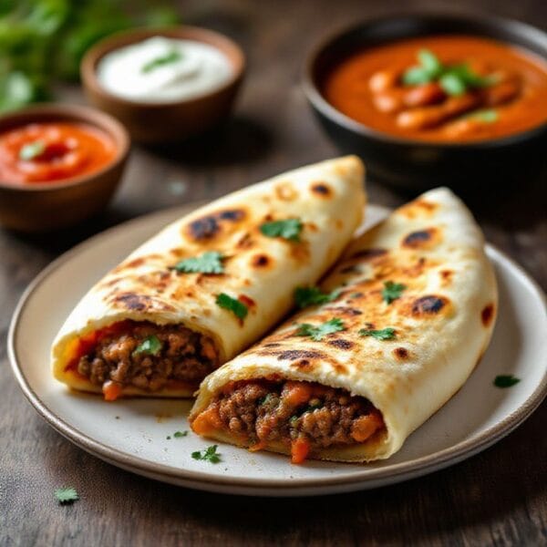 Beef Stuffed Naan Bread Recipe – Soft Flatbread With Savory Spiced Filling