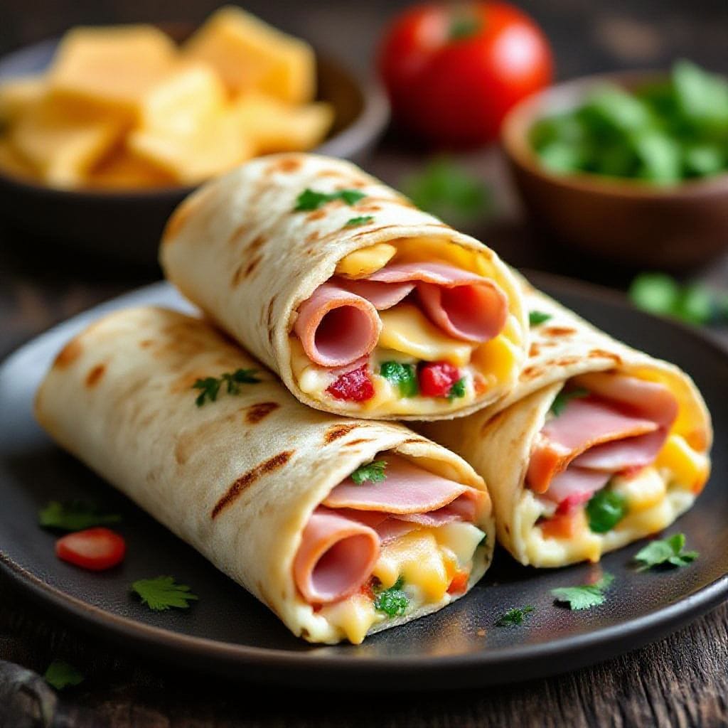 Cheese and ham stuffed wraps - Cheese and Ham Stuffed Wraps – Simple, Satisfying, and Ready Fast If you need a quick lunch or a no-