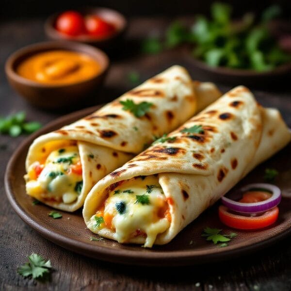 Cheese Stuffed Garlic Naan Wraps – Warm, Cheesy, and Easy to Love