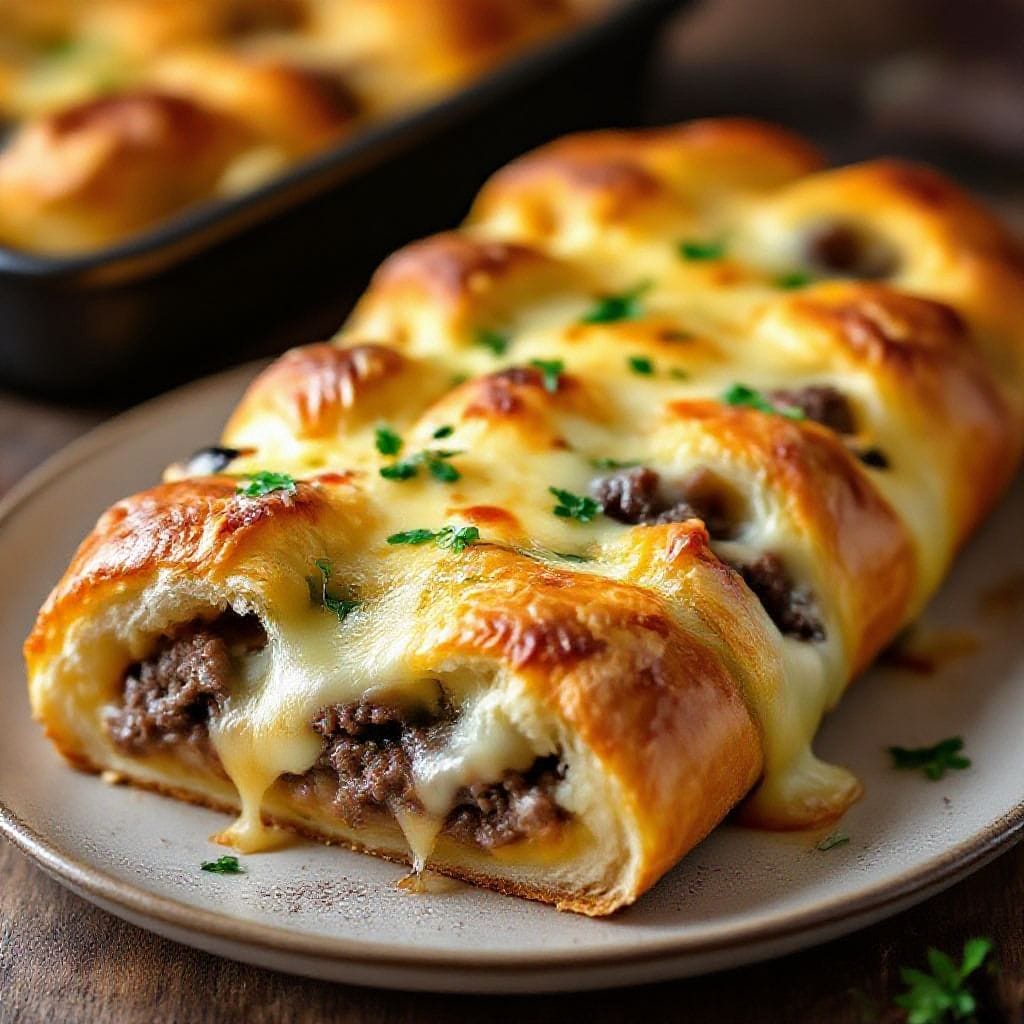 Cheesy beef stuffed bread bake - Cheesy Beef Stuffed Bread Bake - Comforting, Crowd-Pleasing, and Easy Warm, melty, and loaded with f