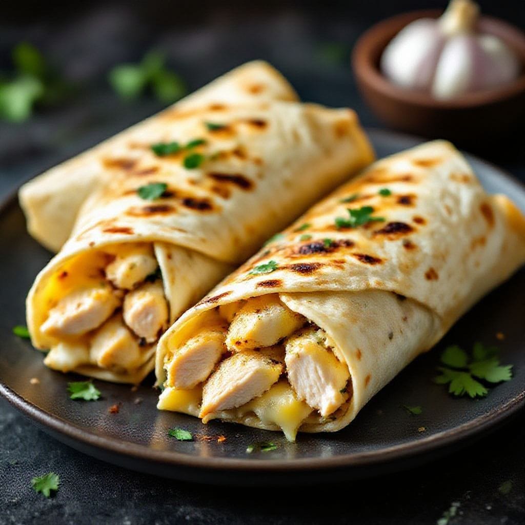Cheesy garlic chicken wraps recipe - Cheesy garlic chicken wraps hit that perfect spot between cozy and quick, making them ideal for week