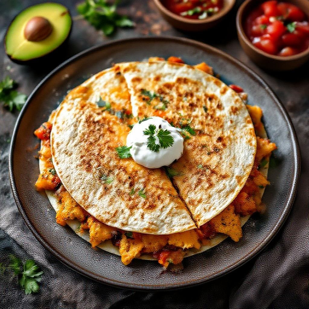 Chicken quesadilla with homemade dough - The dough is easy, forgiving, and comes together with pantry staples