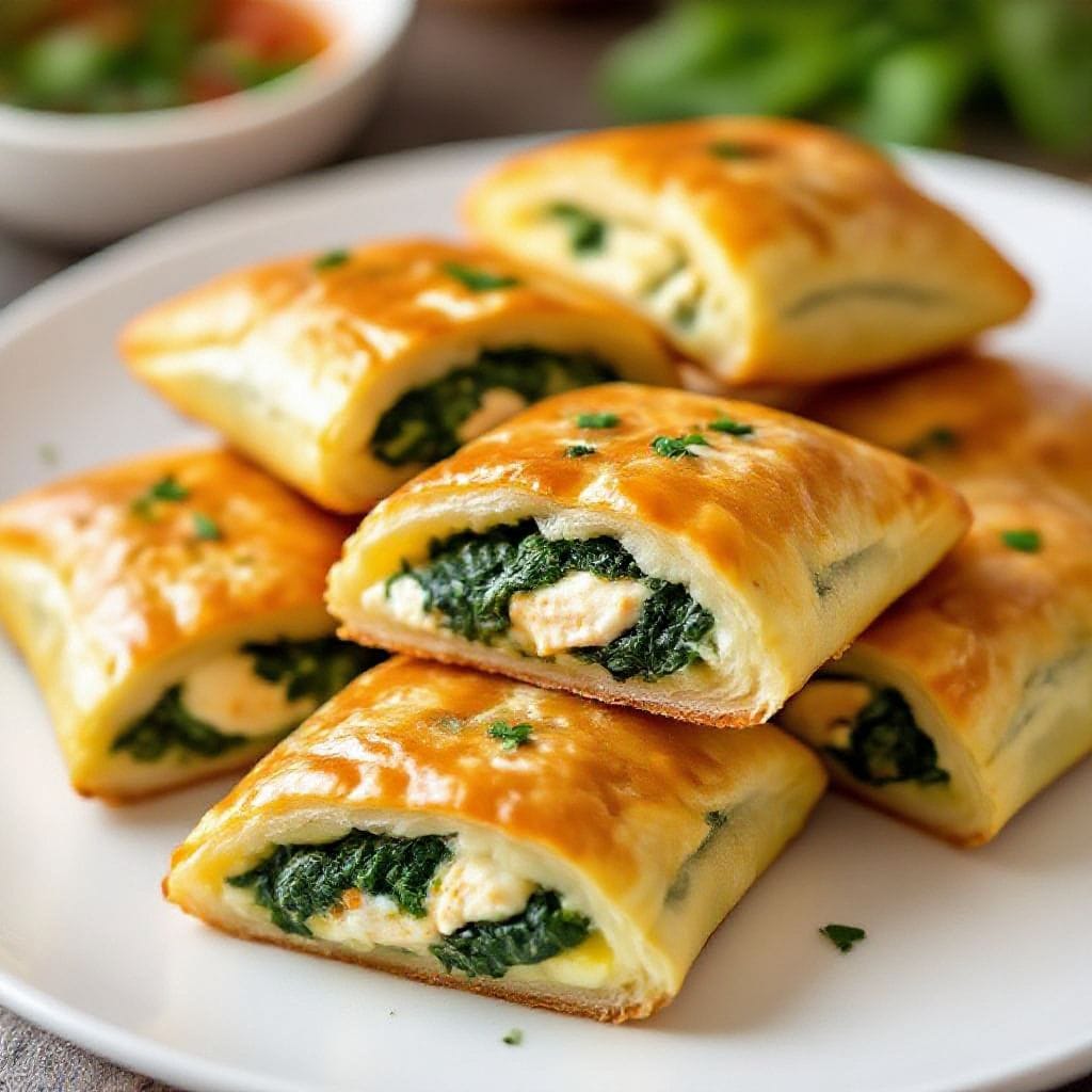 Chicken spinach stuffed bread pockets - Chicken Spinach Stuffed Bread Pockets - A Cozy, Handheld Meal These chicken spinach stuffed bread po