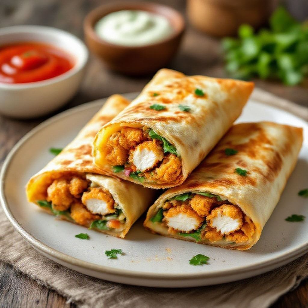 crispy chicken wrap pockets