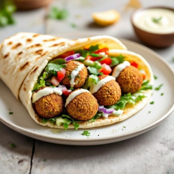 Falafel Pita Wrap With Tahini Sauce – A Fresh, Flavor-Packed Favorite