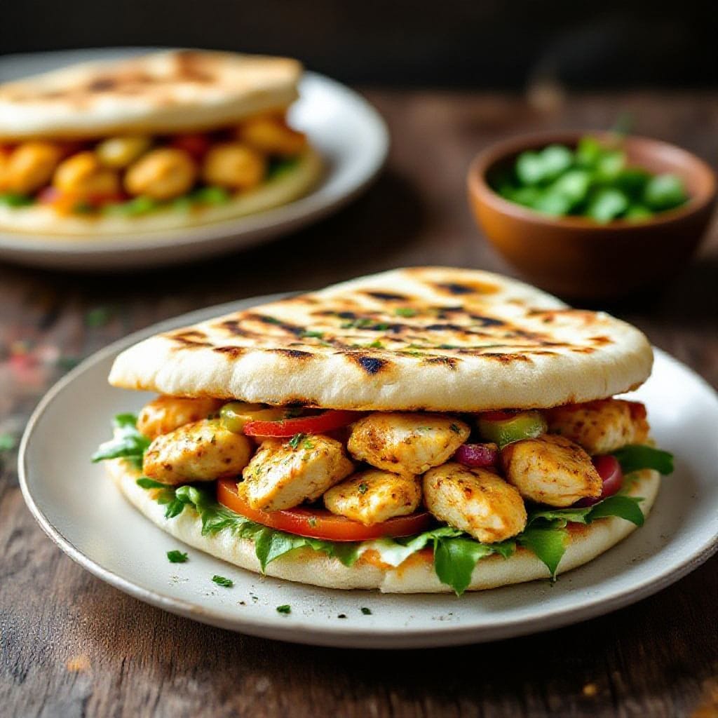 Garlic chicken naan sandwich - Garlic Chicken Naan Sandwich - A Flavor-Packed, Handheld Favorite If you love bold flavor and easy m