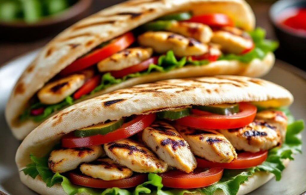 grilled chicken pita sandwich