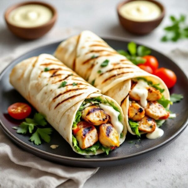 Grilled Chicken Wrap With Garlic Sauce – Easy, Flavor-Packed Lunch