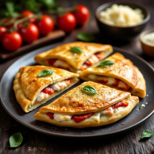 Homemade Chicken Calzone Recipe – Easy, Cheesy, and Satisfying