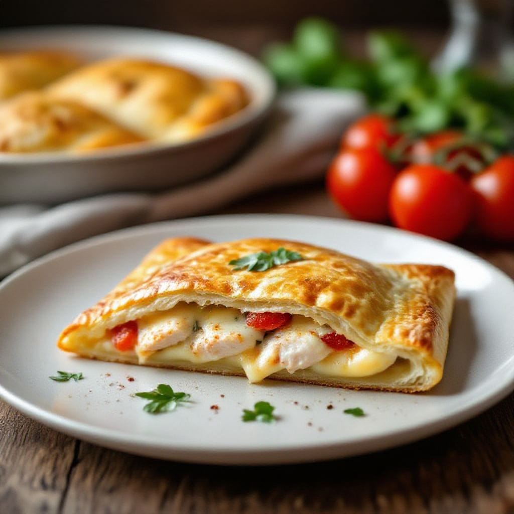 Homemade chicken calzone recipe - This version is simple enough for a weeknight but impressive enough for guests